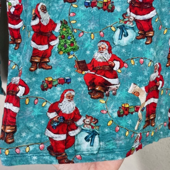 Posh Peanut Kids Bamboo Christmas Holiday Santa Pajama Top Size 8 - Picture 2 of 5